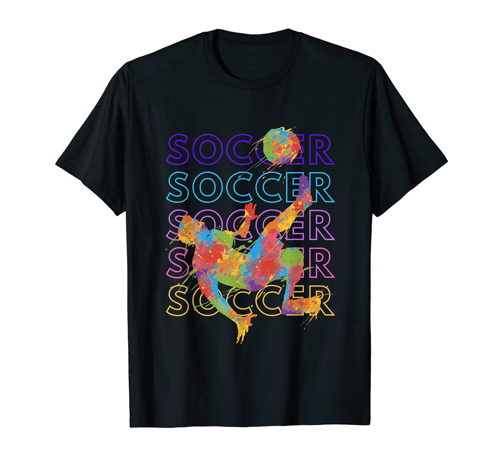Colorful Soccer Soccer Soccer Soccer T-Shirt - Minimalist Print Unisex - T-Shirt, Sweatshirt, Hoodie