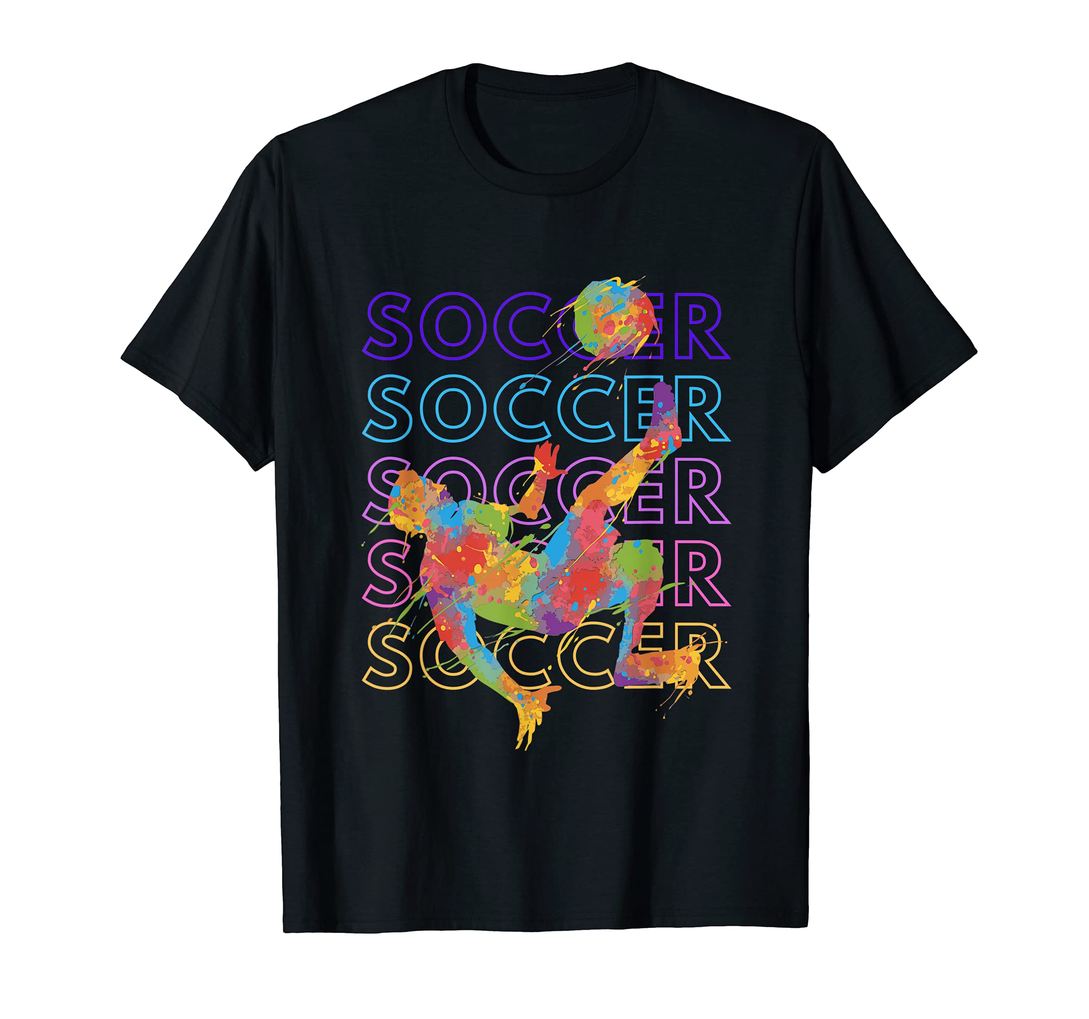 Colorful Soccer Soccer Soccer Soccer T-Shirt - Minimalist Print Unisex - T-Shirt, Sweatshirt, Hoodie