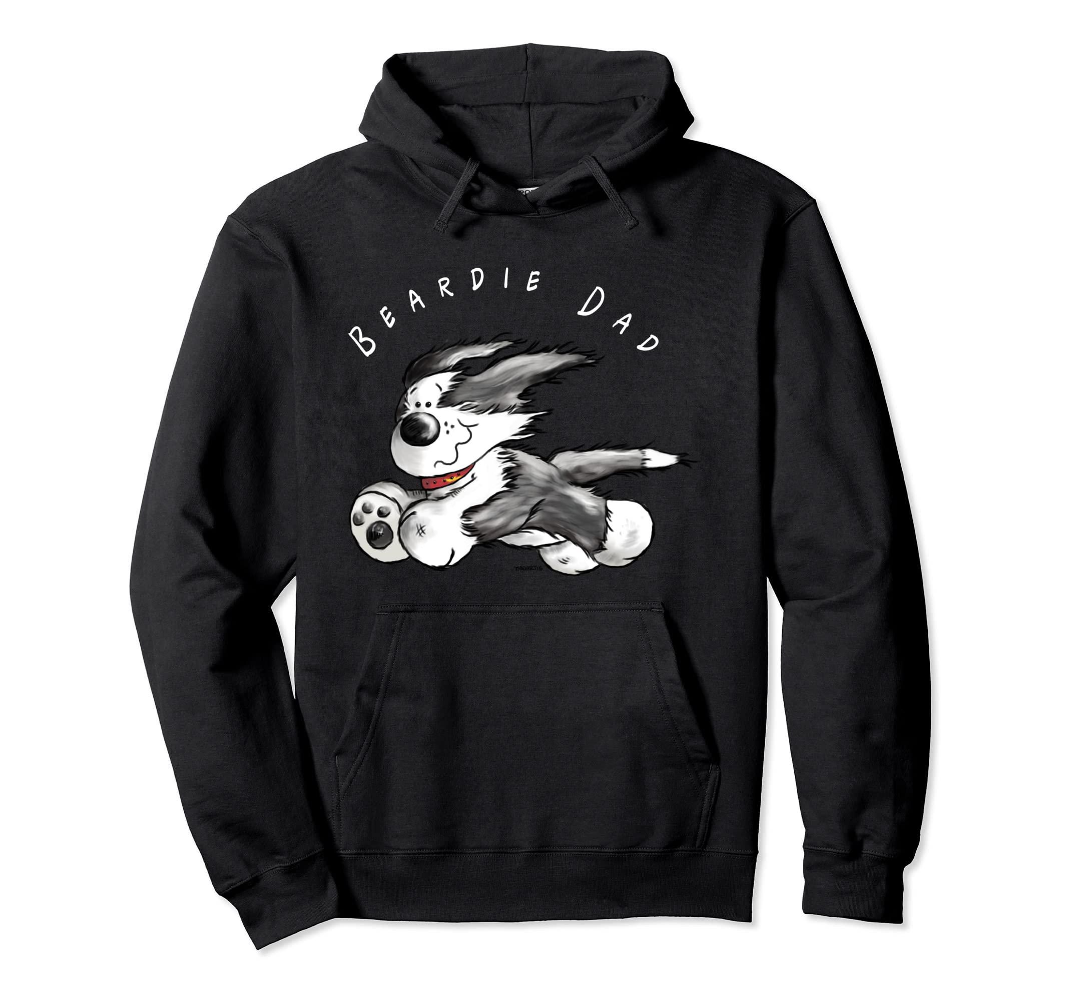Bearded Collie Dad I Beardie Dogs Gift Hoodie - Unique Graphic Men Women - T-Shirt, Sweatshirt, Hoodie