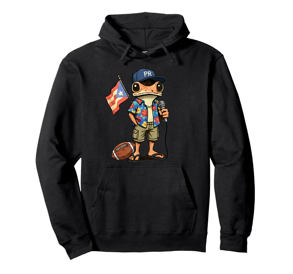 Funny Coqui Frog Soccer Player Puerto Hoodie - Trendy Graphic Men Women - T-Shirt, Sweatshirt, Hoodie