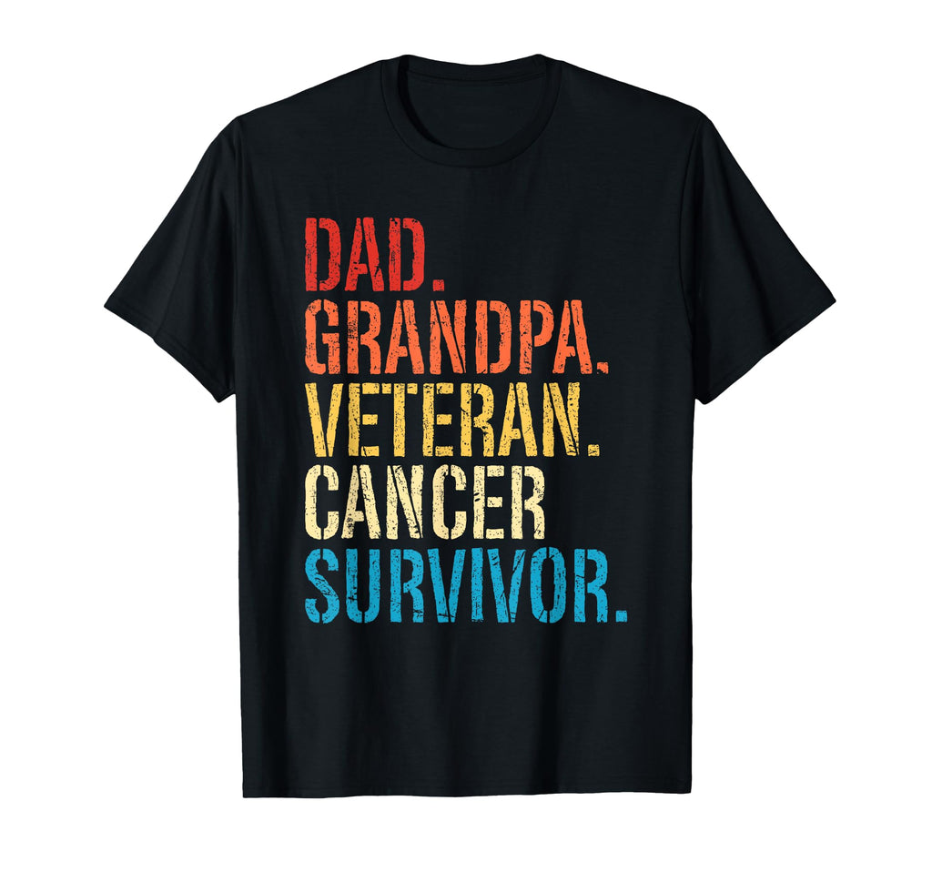 Cancer Survivor Dad Grandpa Veteran T-Shirt - Minimalist Print Men Women - T-Shirt, Sweatshirt, Hoodie