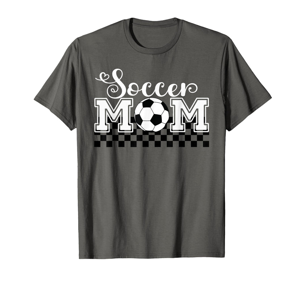Soccer Mom Soccer Mama Checkered T-Shirt - Novelty Apparel for Adults - T-Shirt, Sweatshirt, Hoodie