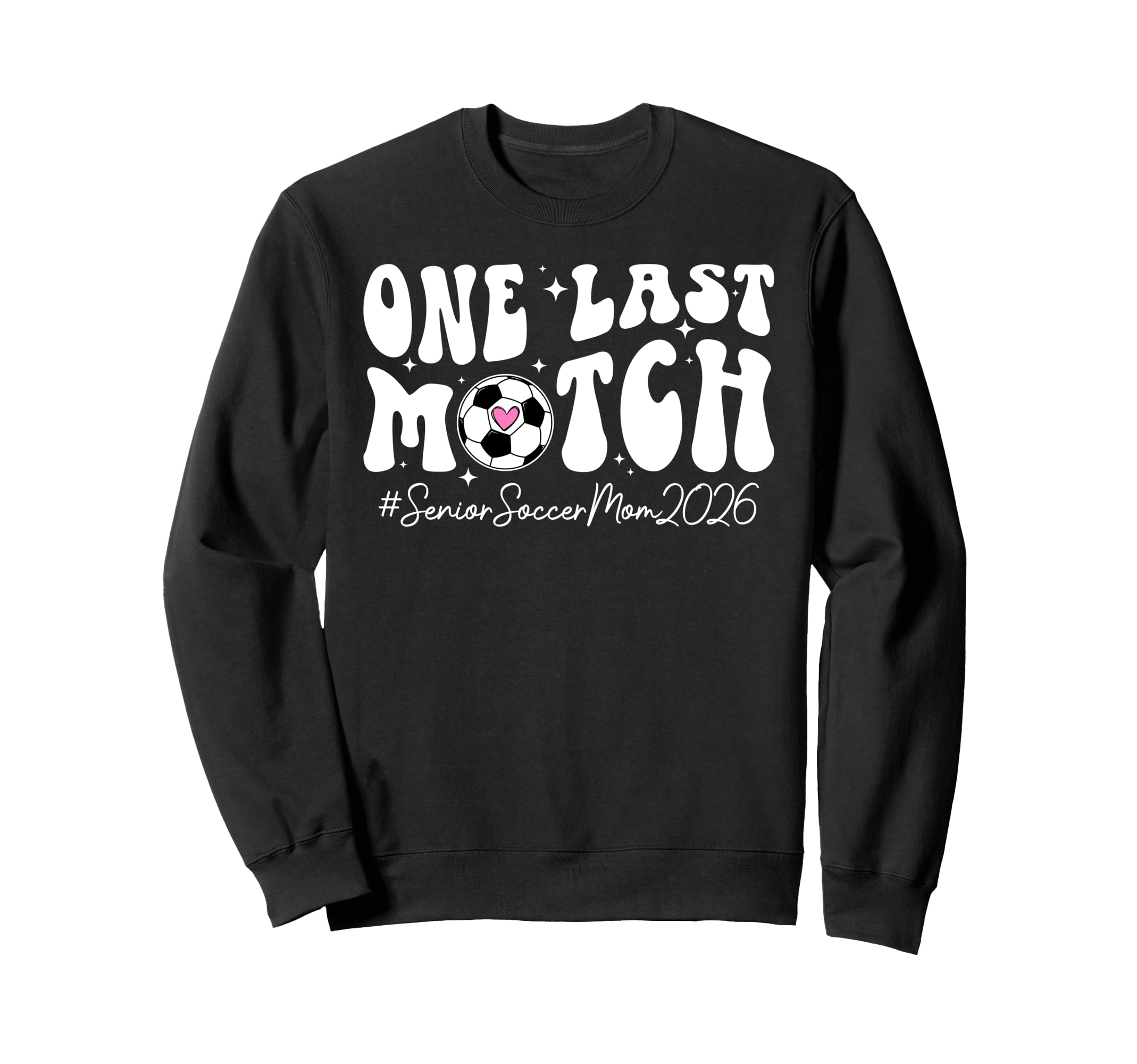 Groovy Soccer Senior Mom 2026 Sweatshirt - Custom Art Print for Adults - T-Shirt, Sweatshirt, Hoodie