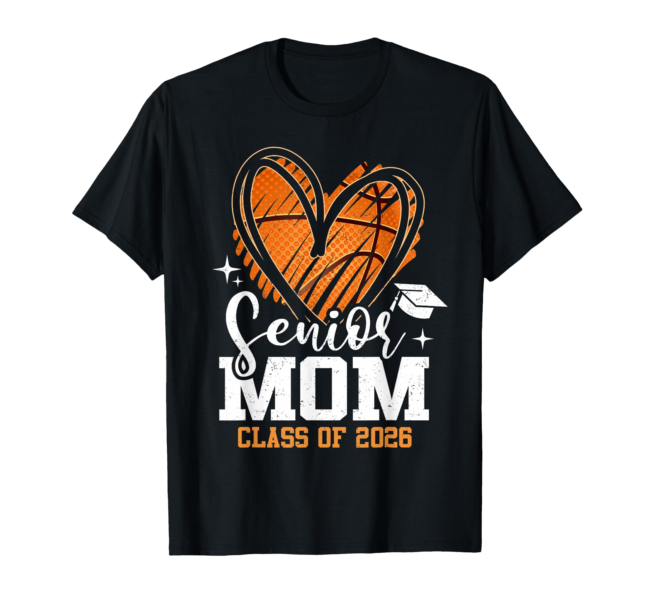 Proud Senior Mom Class 2026 Basketball T-Shirt - Aesthetic Graphic Unisex - T-Shirt, Sweatshirt, Hoodie