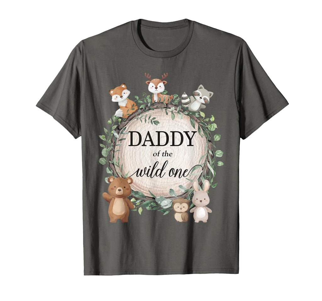 Daddy Wild One Woodland Forest Animals T-Shirt - Novelty Apparel Unisex - T-Shirt, Sweatshirt, Hoodie