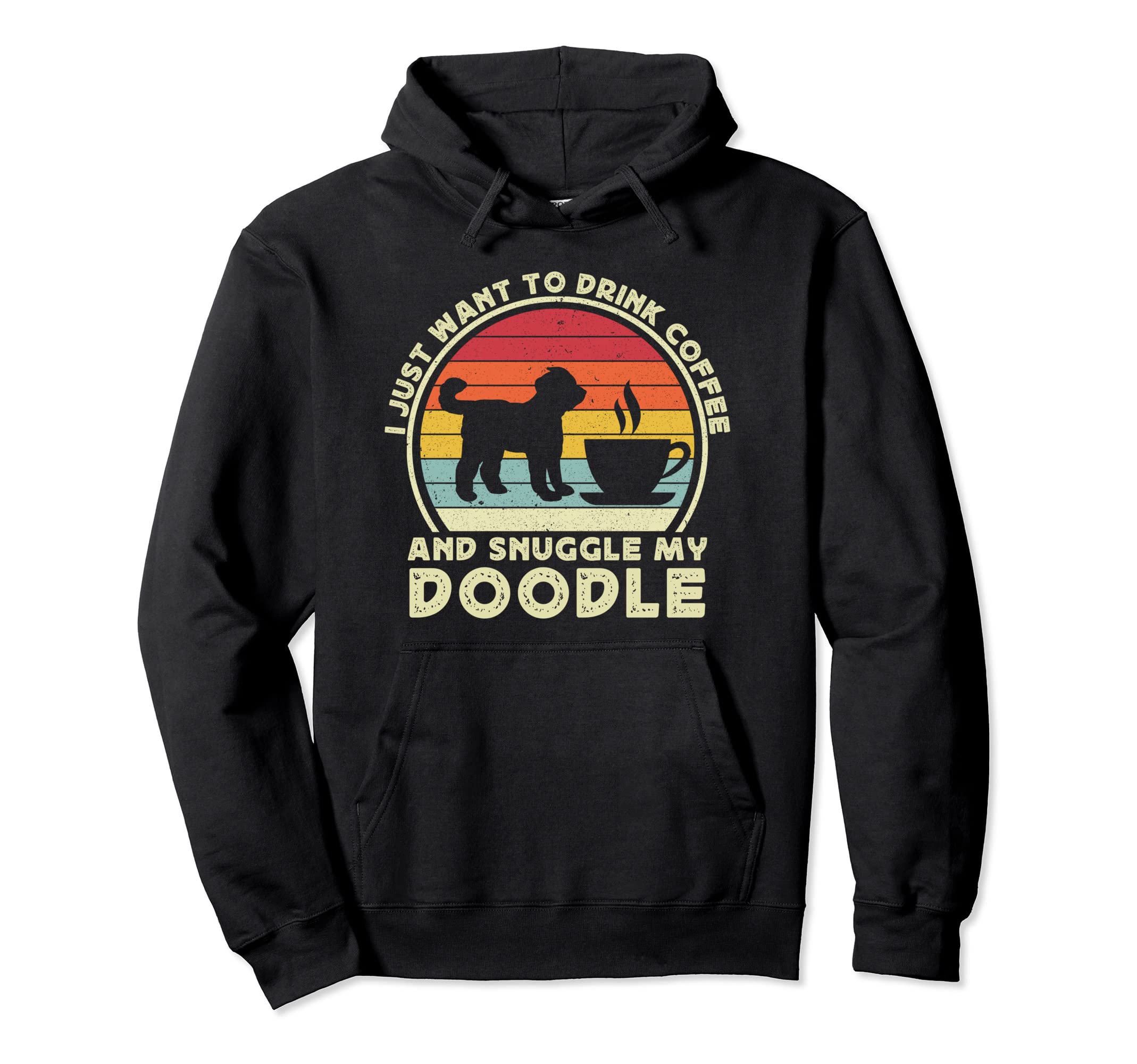 Coffee And Goldendoodle Lover Funny Hoodie - Unique Graphic for Adults - T-Shirt, Sweatshirt, Hoodie