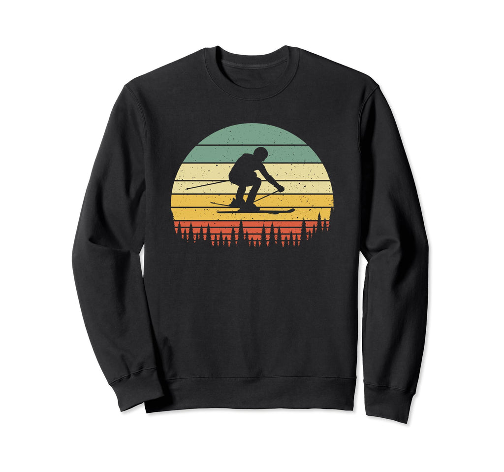 Ski Sunset Skier Skiing Dad Ski Sweatshirt - Custom Art Print for Adults - T-Shirt, Sweatshirt, Hoodie