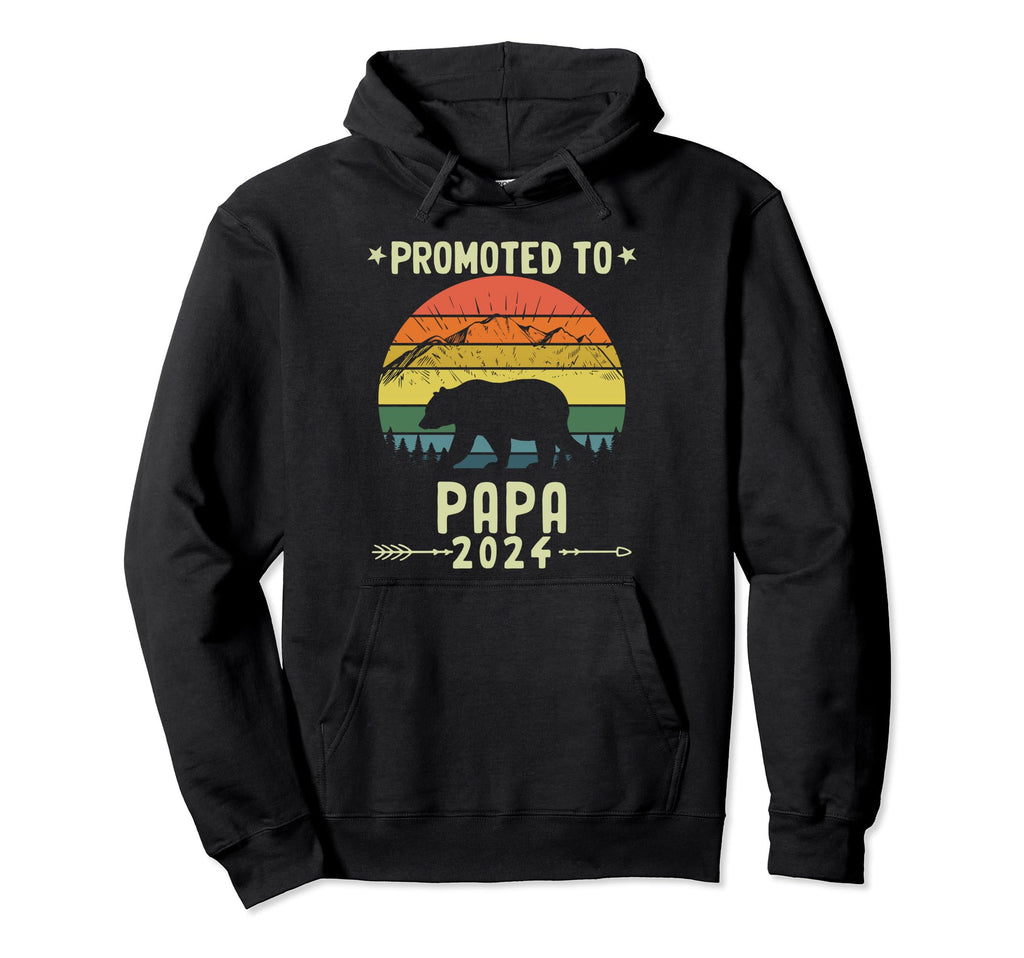 Promoted To Papa Bear Est 2024 Matching Hoodie - Novelty Apparel Unisex - T-Shirt, Sweatshirt, Hoodie