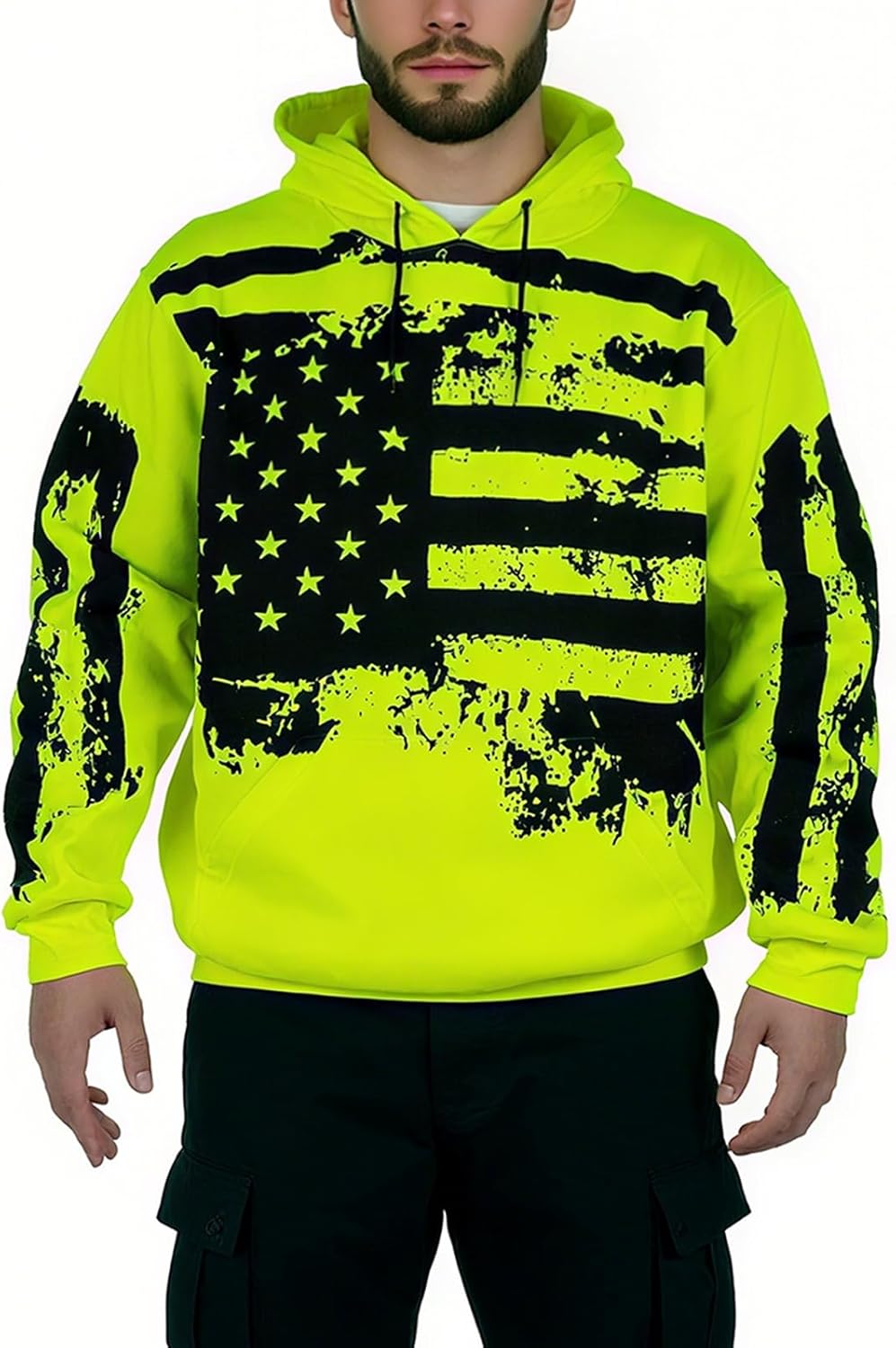 Graphic for Men High Vis USA Flag Vintage - Adult & Kids T-Shirts, Sweatshirts & Hoodies apparel design preview 1
