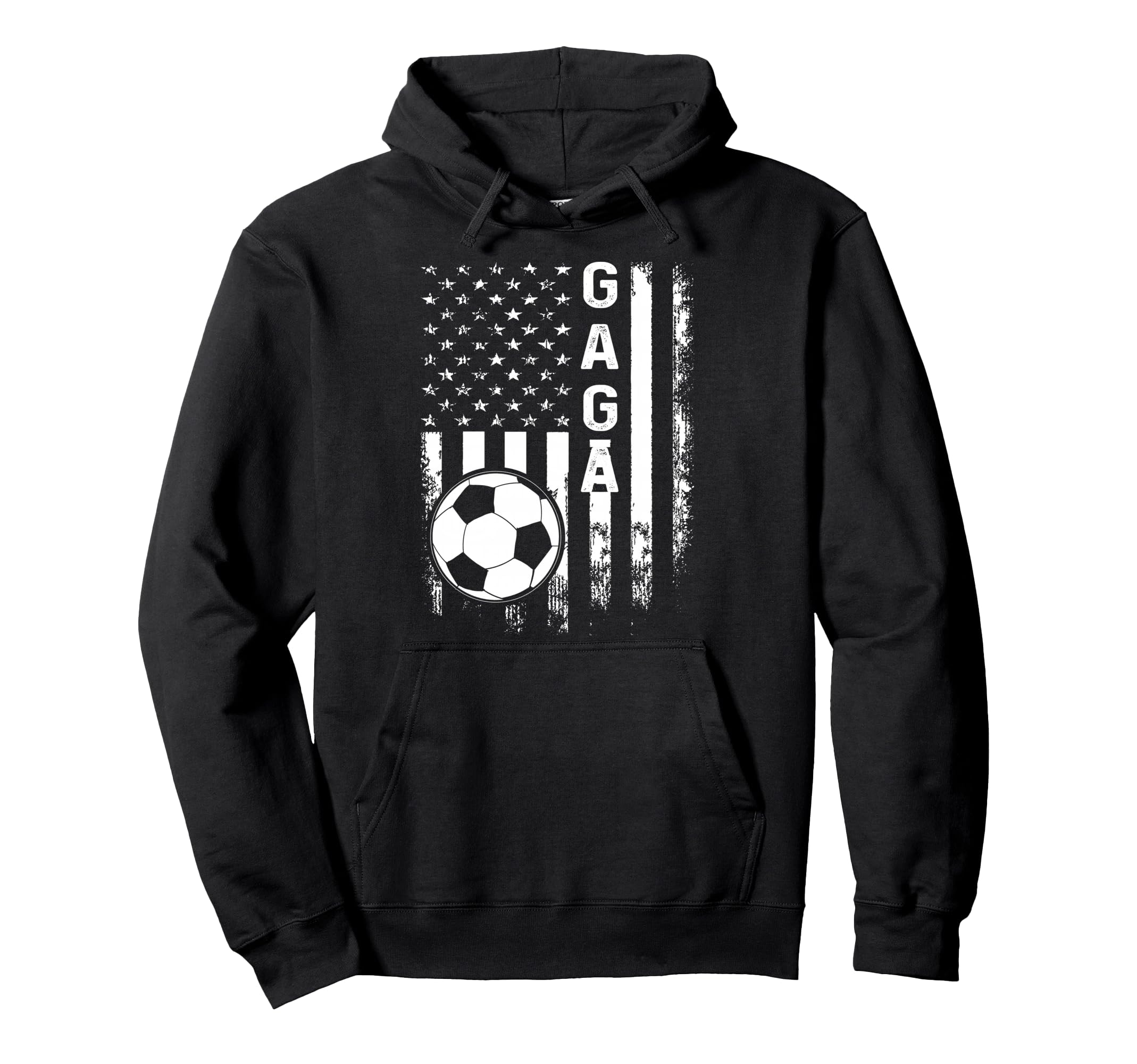 Soccer Gaga American Flag Hoodie - Aesthetic Graphic for Adults - T-Shirt, Sweatshirt, Hoodie