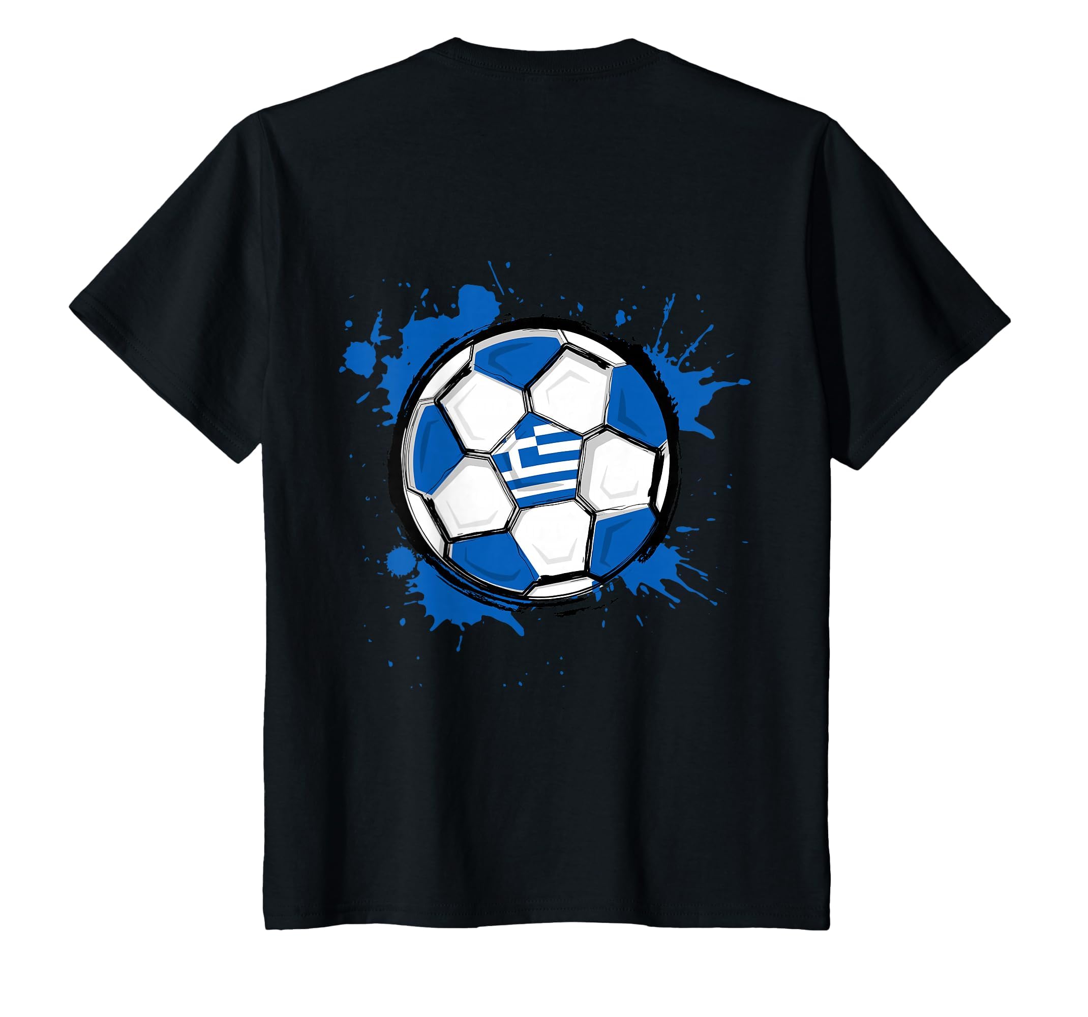 Splash Soccer Ball Greece Football T-Shirt - Fun Novelty Design Men Women - T-Shirt, Sweatshirt, Hoodie