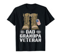 Dad Grandpa Veteran Patriotic Military T-Shirt - Aesthetic Graphic Unisex - T-Shirt, Sweatshirt, Hoodie