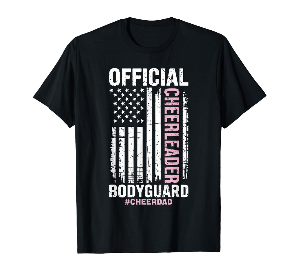 Cheerleader Bodyguard Cheer Dad Flag T-Shirt - Minimalist Print for Adults - T-Shirt, Sweatshirt, Hoodie