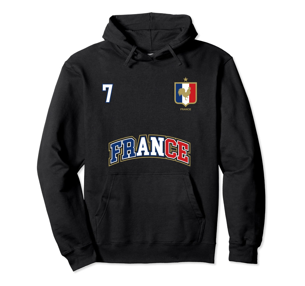 France Number 7 Soccer Team Sports Hoodie - Aesthetic Graphic Men Women - T-Shirt, Sweatshirt, Hoodie