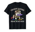 Sarcastic Crayon Eaters Pride Runs T-Shirt - Aesthetic Graphic Men Women - T-Shirt, Sweatshirt, Hoodie