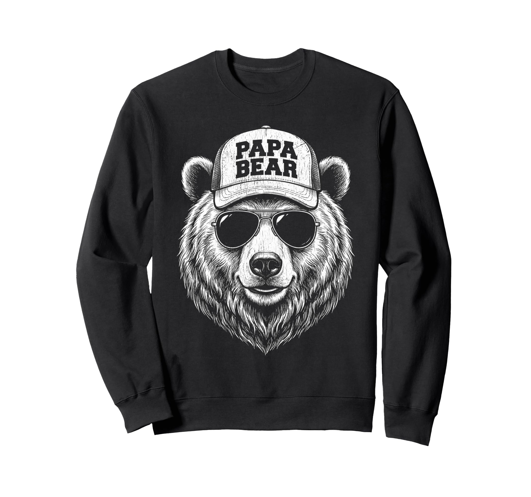 Papa Bear Family Matching Dad Sweatshirt - Aesthetic Graphic Men Women - T-Shirt, Sweatshirt, Hoodie