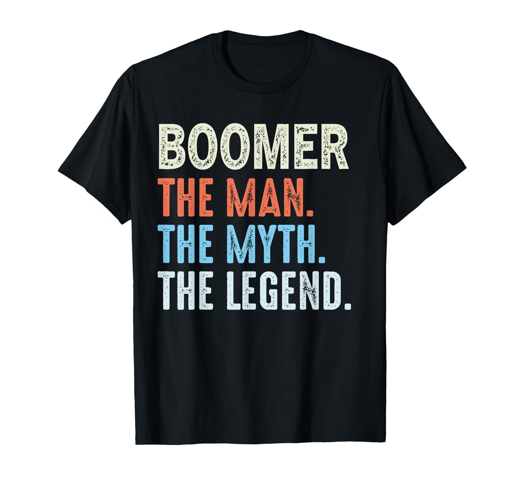Boomer Myth Legend Funny Fathers Day T-Shirt - Minimalist Print Unisex - T-Shirt, Sweatshirt, Hoodie
