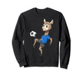Llama Soccer Llama Playing Soccer Llama Sweatshirt - Unique Graphic Unisex - T-Shirt, Sweatshirt, Hoodie