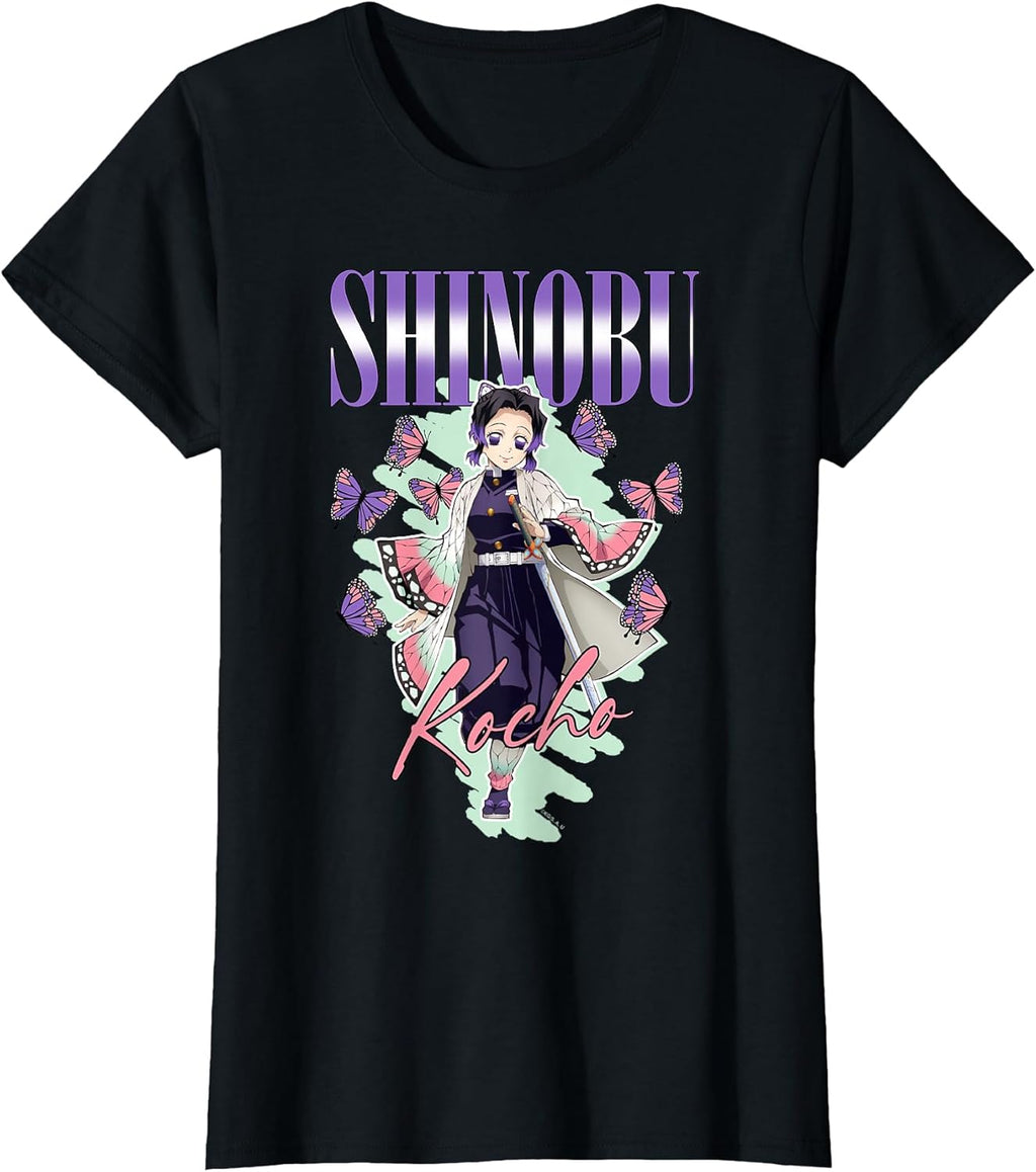 Kimetsu no Yaiba Shinobu Kocho Swift Butterfly - Adult & Kids T-Shirts, Sweatshirts & Hoodies apparel design preview 1