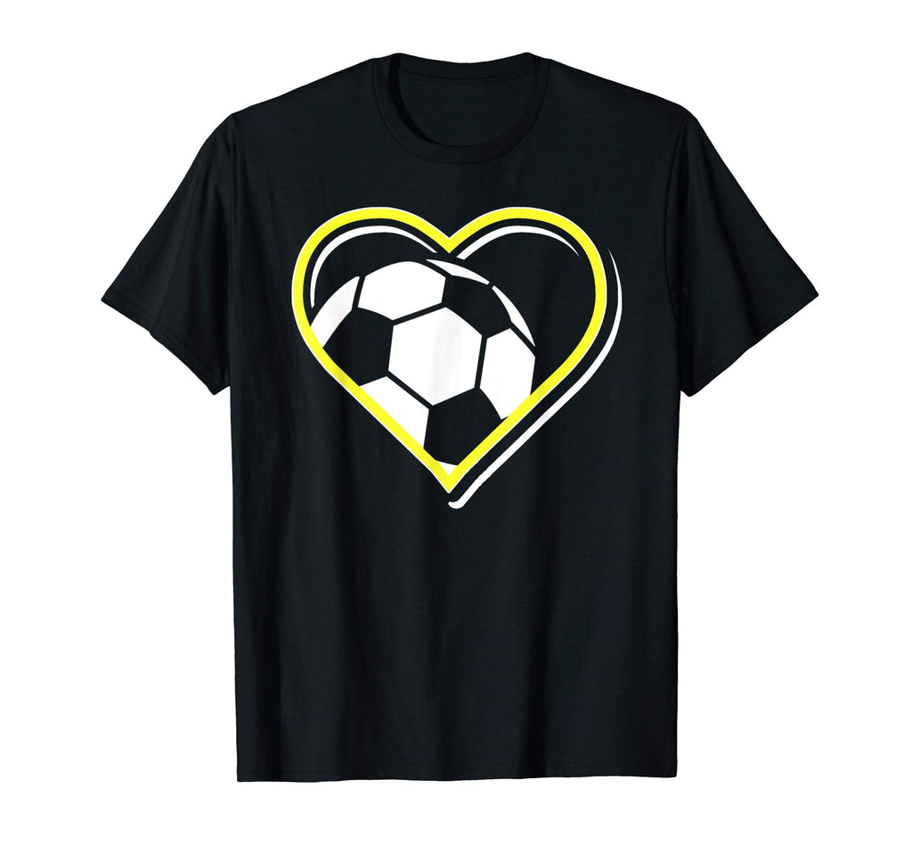 Yellow Soccer Heart Soccer Lovers T-Shirt - Streetwear Style Men Women - T-Shirt, Sweatshirt, Hoodie
