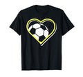 Yellow Soccer Heart Soccer Lovers T-Shirt - Streetwear Style Men Women - T-Shirt, Sweatshirt, Hoodie