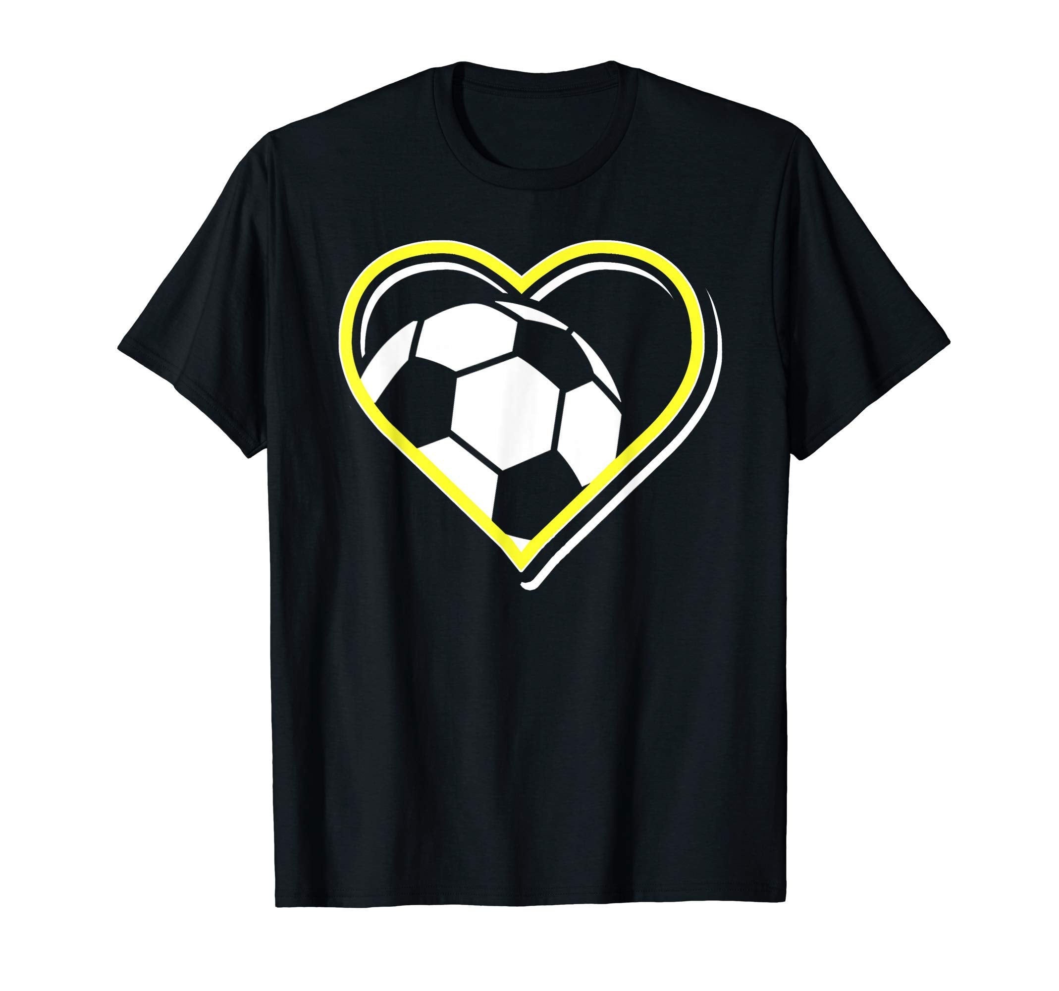 Yellow Soccer Heart Soccer Lovers T-Shirt - Streetwear Style Men Women - T-Shirt, Sweatshirt, Hoodie