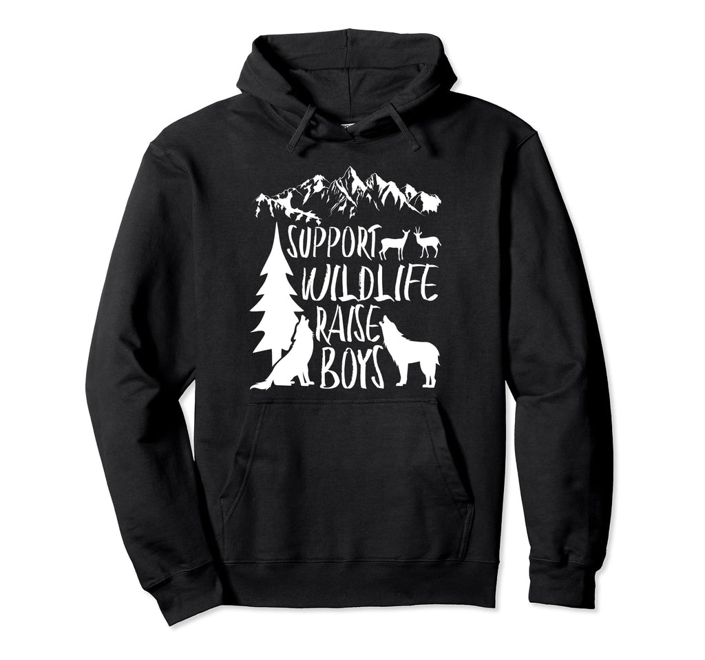 Support Wildlife Raise Funny Parents Dad Mom Hoodie - Trendy Graphic Unisex - T-Shirt, Sweatshirt, Hoodie