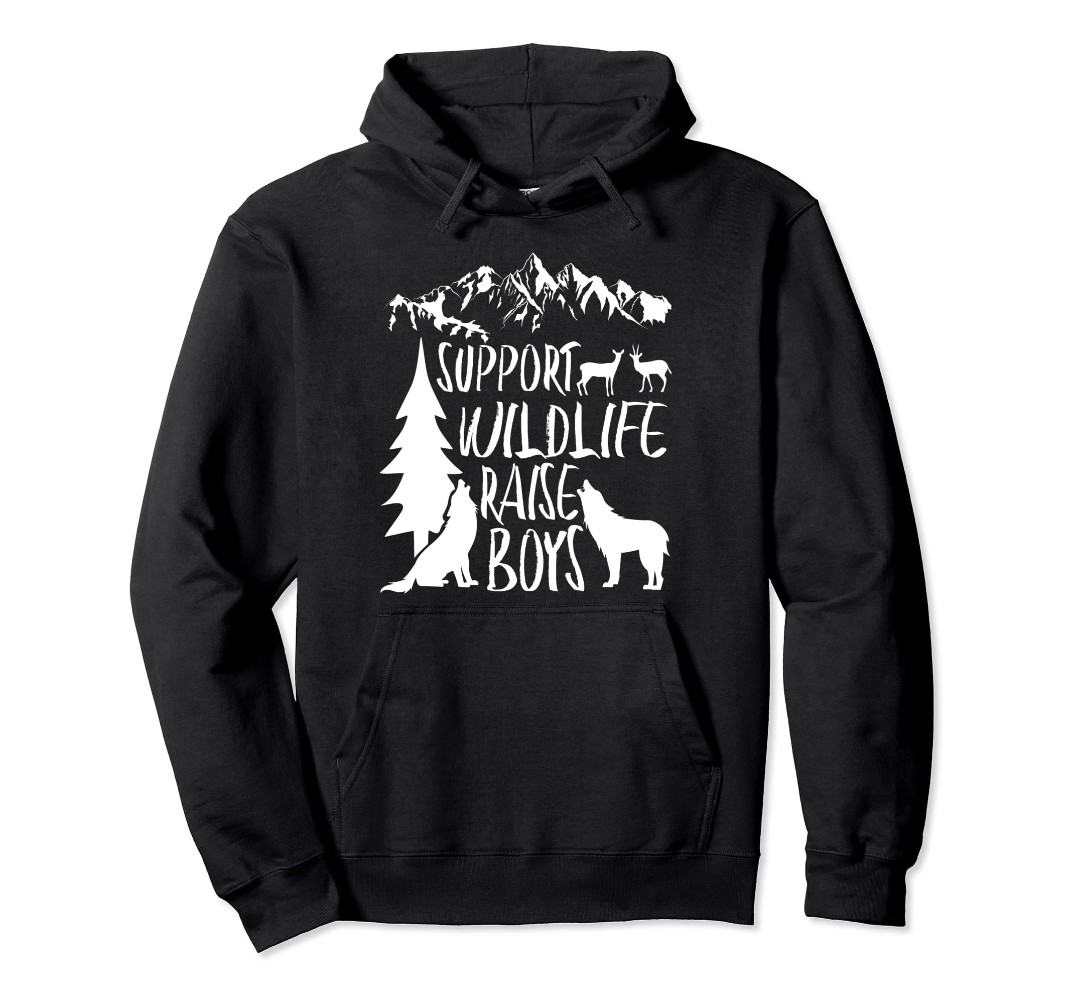 Support Wildlife Raise Funny Parents Dad Mom Hoodie - Trendy Graphic Unisex - T-Shirt, Sweatshirt, Hoodie