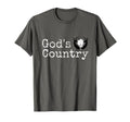 Mens Gods Country Distressed Steer Skull T-Shirt - Novelty Apparel Unisex - T-Shirt, Sweatshirt, Hoodie