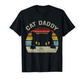 Cat Daddy Black Cats Dad Fathers Day T-Shirt - Minimalist Print Men Women - T-Shirt, Sweatshirt, Hoodie