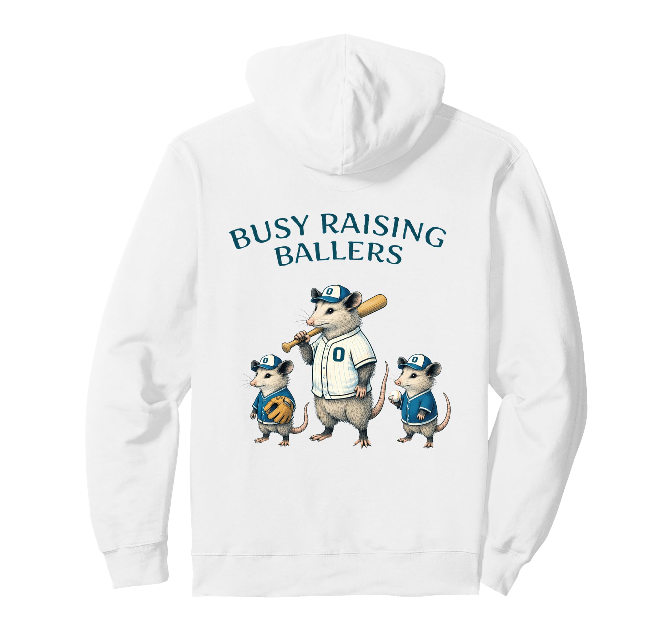 Busy Raising Baller Baseball Softball Hoodie - Fun Novelty Design Unisex - T-Shirt, Sweatshirt, Hoodie