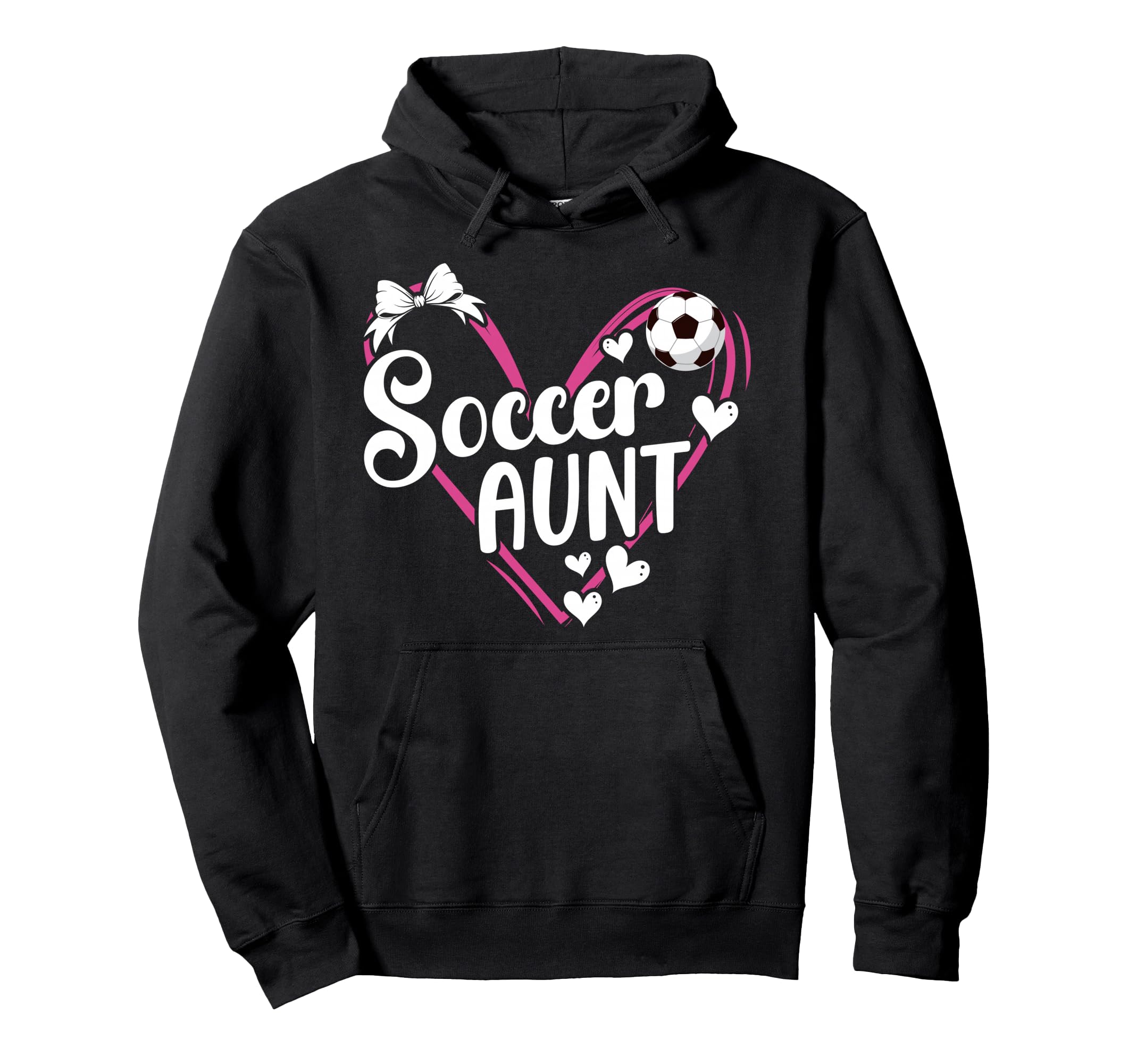 Soccer Aunt Heart Aunt Soccer Player Auntie Hoodie - Graphic Print Unisex - T-Shirt, Sweatshirt, Hoodie