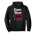 Papa Dad Bear Buffalo Plaid Family Hoodie - Trendy Graphic Men Women - T-Shirt, Sweatshirt, Hoodie