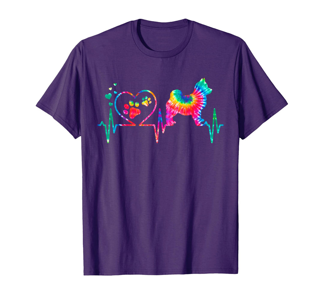 Pomsky Mom Dad Heartbeat Tie Dye Dog T-Shirt - Unique Graphic Men Women - T-Shirt, Sweatshirt, Hoodie