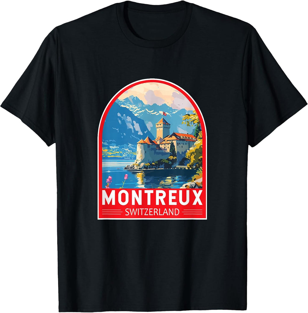 Montreux Switzerland Travel Souvenir Merch - Adult & Kids T-Shirts, Sweatshirts & Hoodies apparel design preview 1