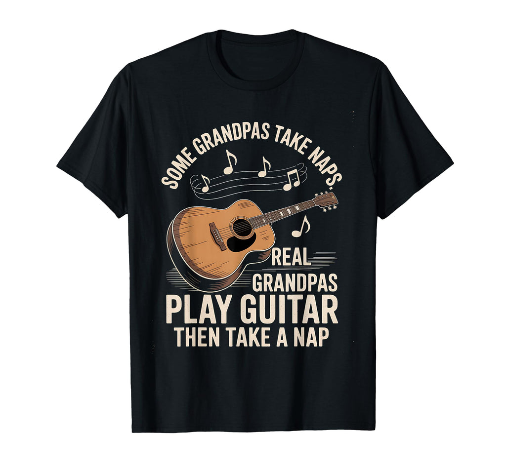 Real Grandpas Play Guitar Then Take T-Shirt - Minimalist Print for Adults - T-Shirt, Sweatshirt, Hoodie
