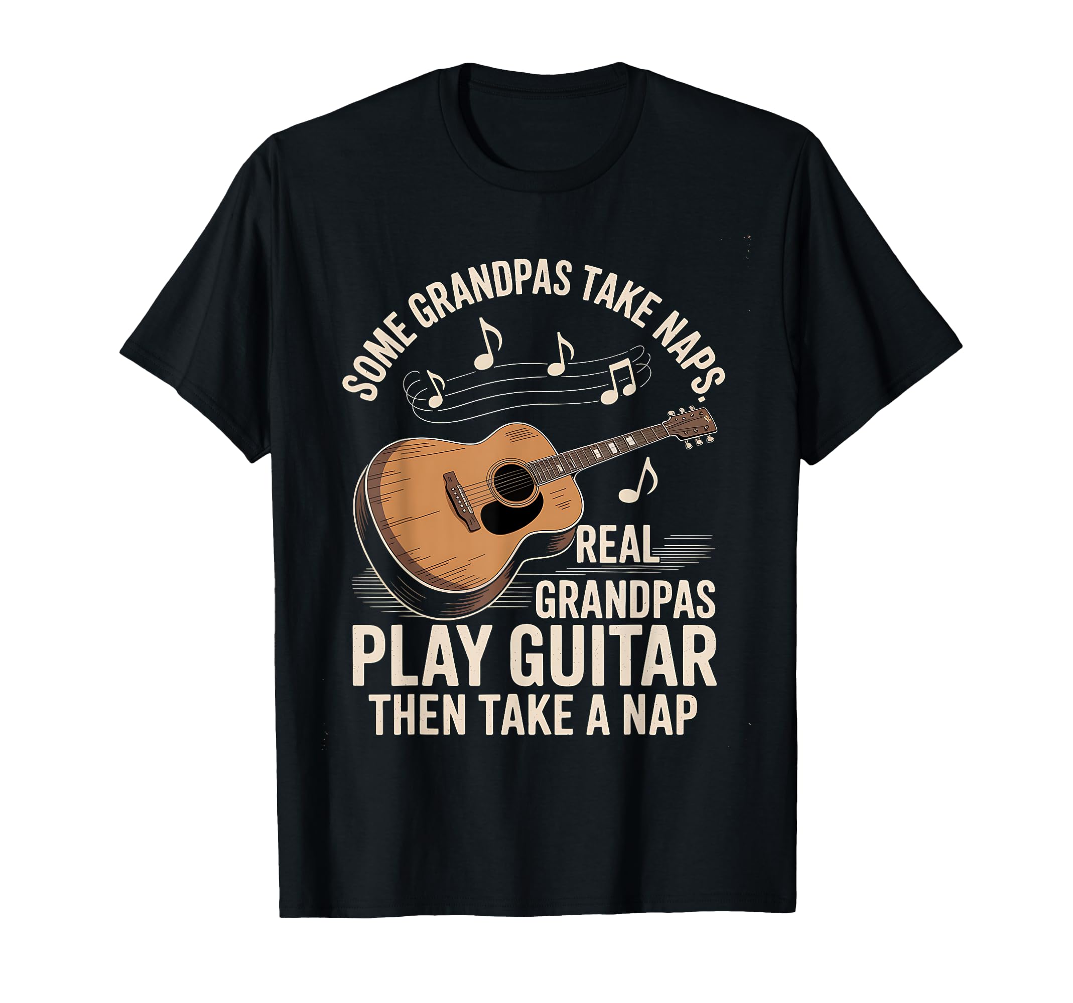 Real Grandpas Play Guitar Then Take T-Shirt - Minimalist Print for Adults - T-Shirt, Sweatshirt, Hoodie