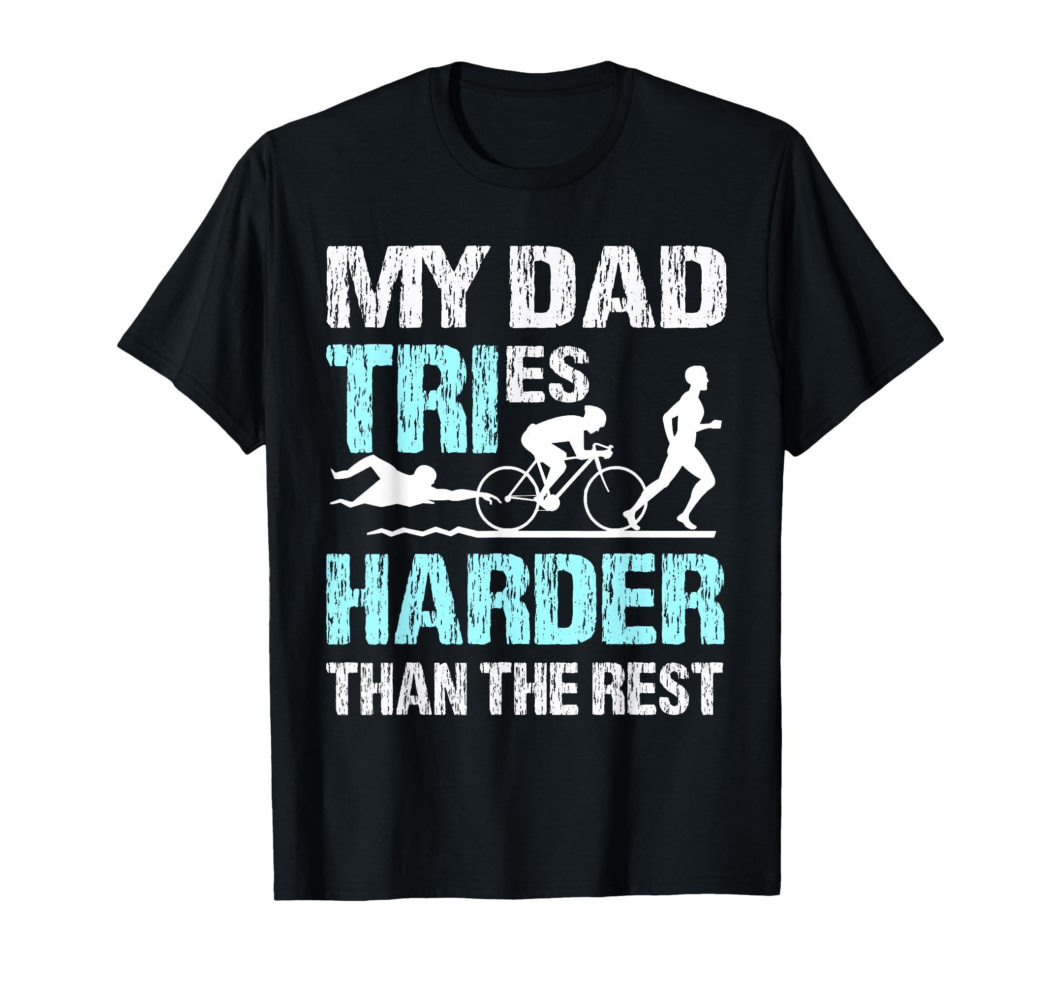 Triathlon Dad Triathlon T-Shirt - Custom Art Print Men Women - T-Shirt, Sweatshirt, Hoodie