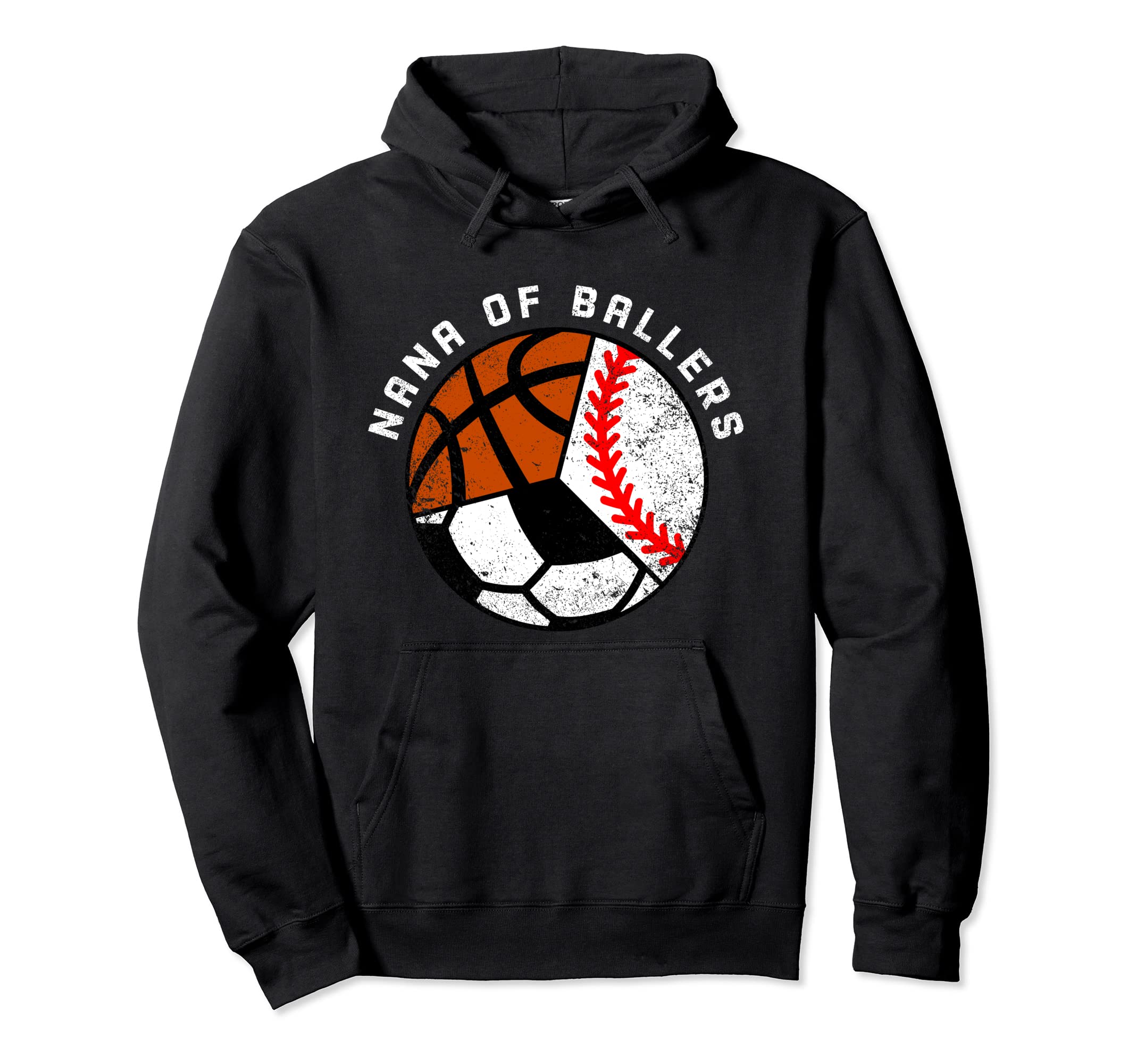 Nana Ballers Funny Baseball Soccer Hoodie - Unique Graphic Men Women - T-Shirt, Sweatshirt, Hoodie