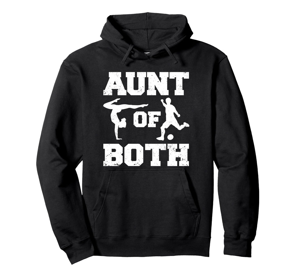 Aunt Both Gymnastics And Soccer Hoodie - Minimalist Print for Adults - T-Shirt, Sweatshirt, Hoodie