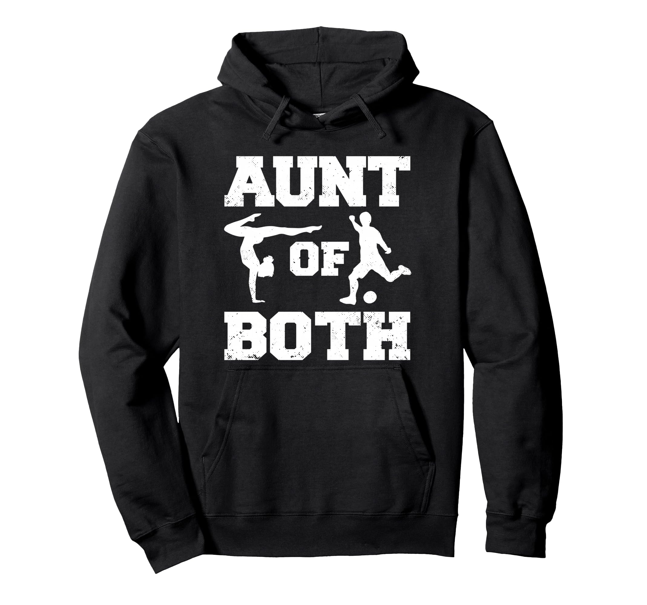 Aunt Both Gymnastics And Soccer Hoodie - Minimalist Print for Adults - T-Shirt, Sweatshirt, Hoodie