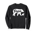 Papa Father Bear 1 Cub Fathers Day Sweatshirt - Casual Everyday Wear Unisex - T-Shirt, Sweatshirt, Hoodie