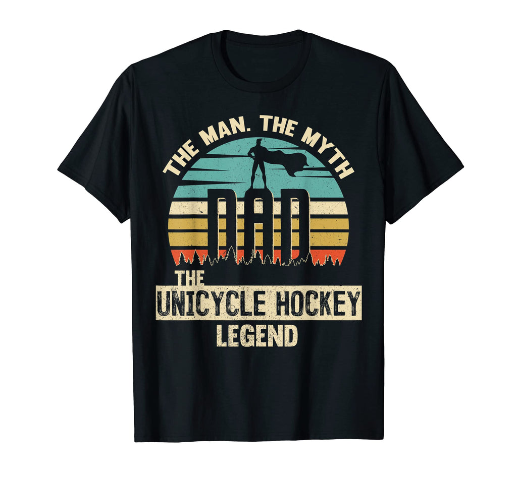 Myth Legend Dad Unicycle Hockey T-Shirt - Minimalist Print for Adults - T-Shirt, Sweatshirt, Hoodie