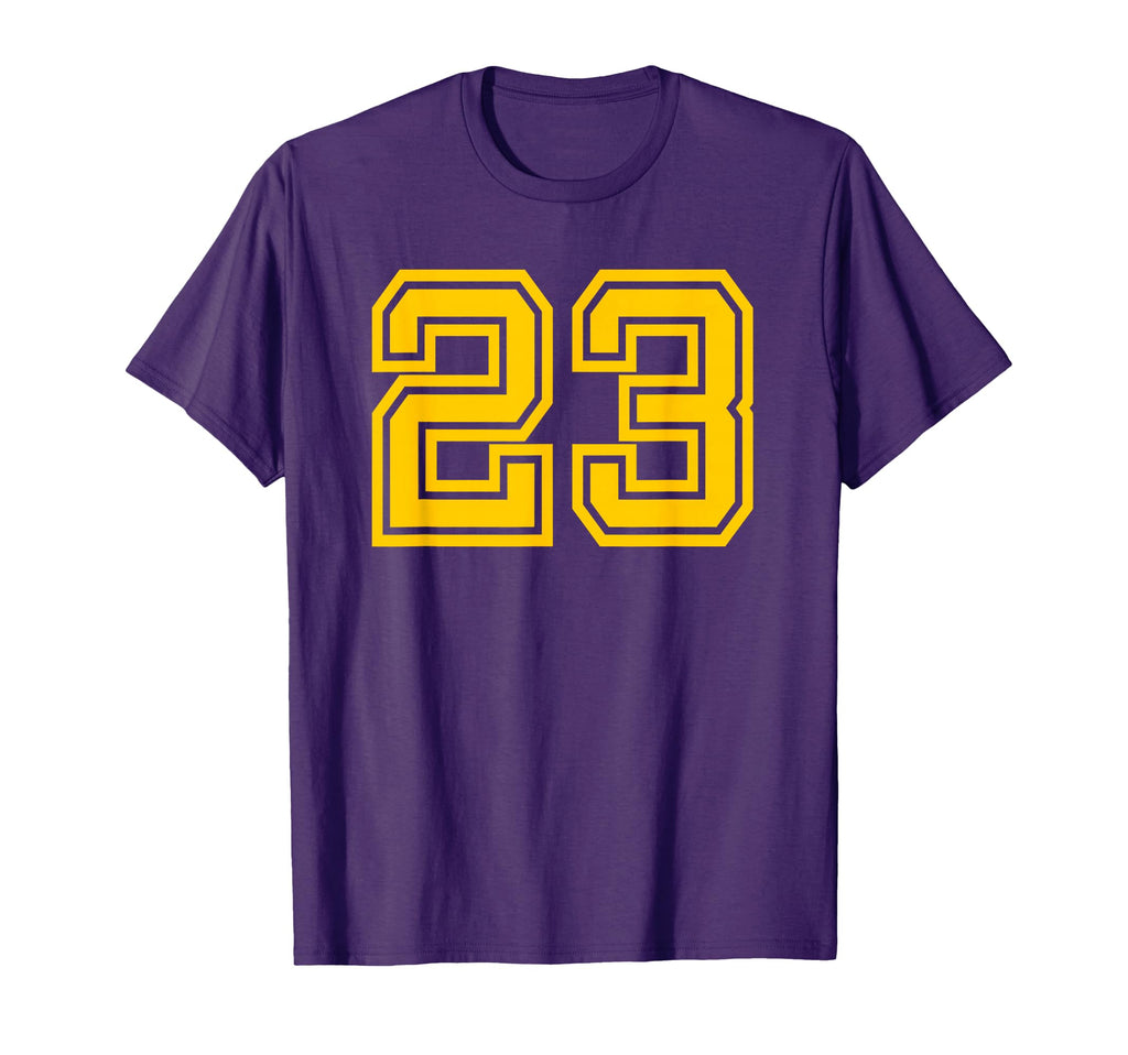 Number 23 Sport Yellow Varsity Number T-Shirt - Graphic Print Men Women - T-Shirt, Sweatshirt, Hoodie