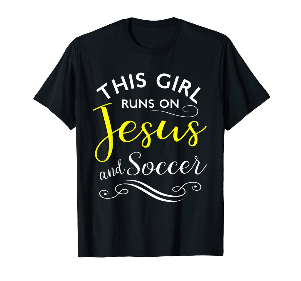 This Runs Jesus And Soccer Christian T-Shirt - Unique Graphic Men Women - T-Shirt, Sweatshirt, Hoodie