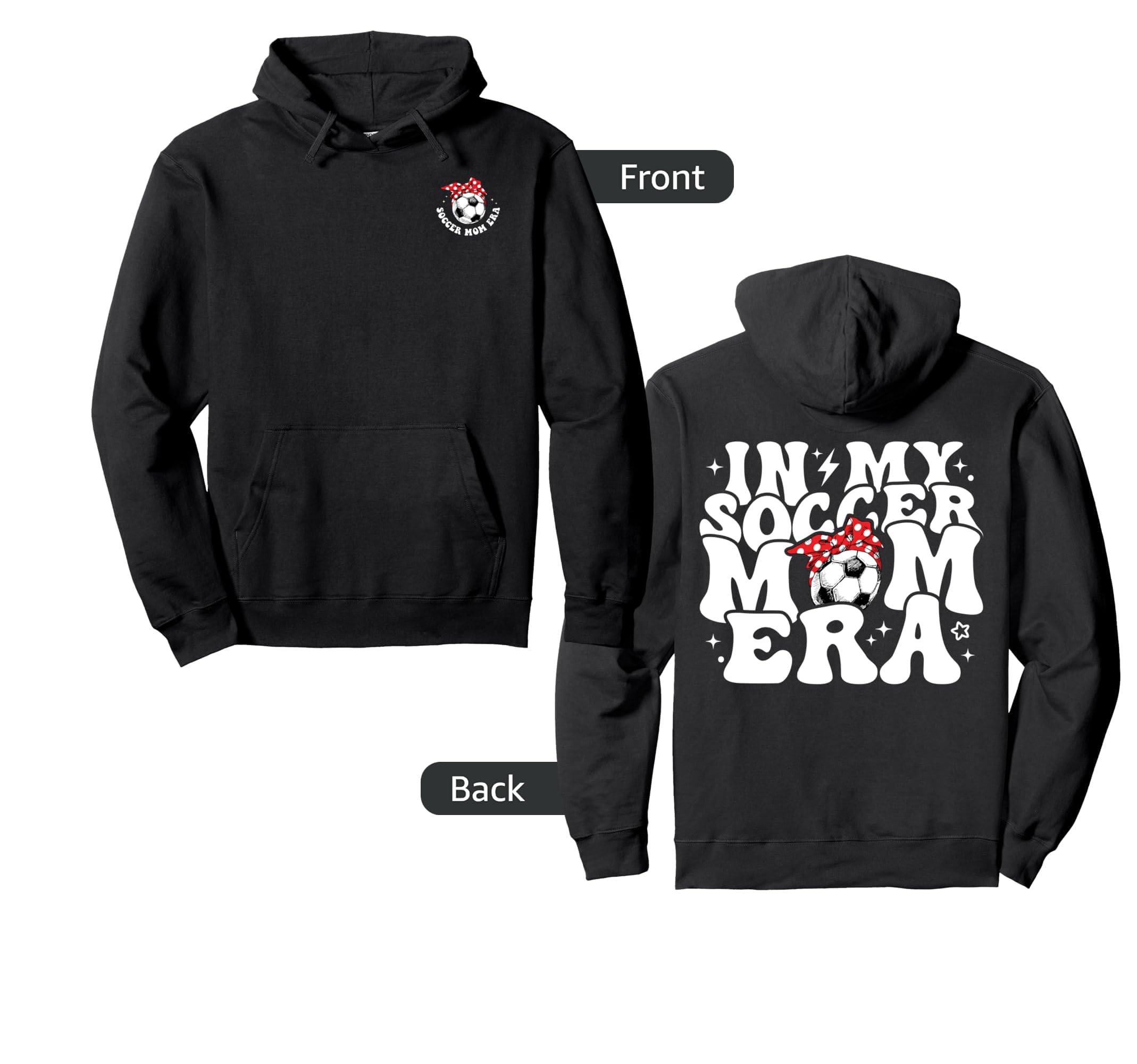 My Soccer Mom Era Groovy Soccer Lover Hoodie - Minimalist Print for Adults - T-Shirt, Sweatshirt, Hoodie