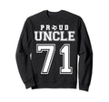 Number 71 Custom Proud Soccer Sweatshirt - Novelty Apparel for Adults - T-Shirt, Sweatshirt, Hoodie