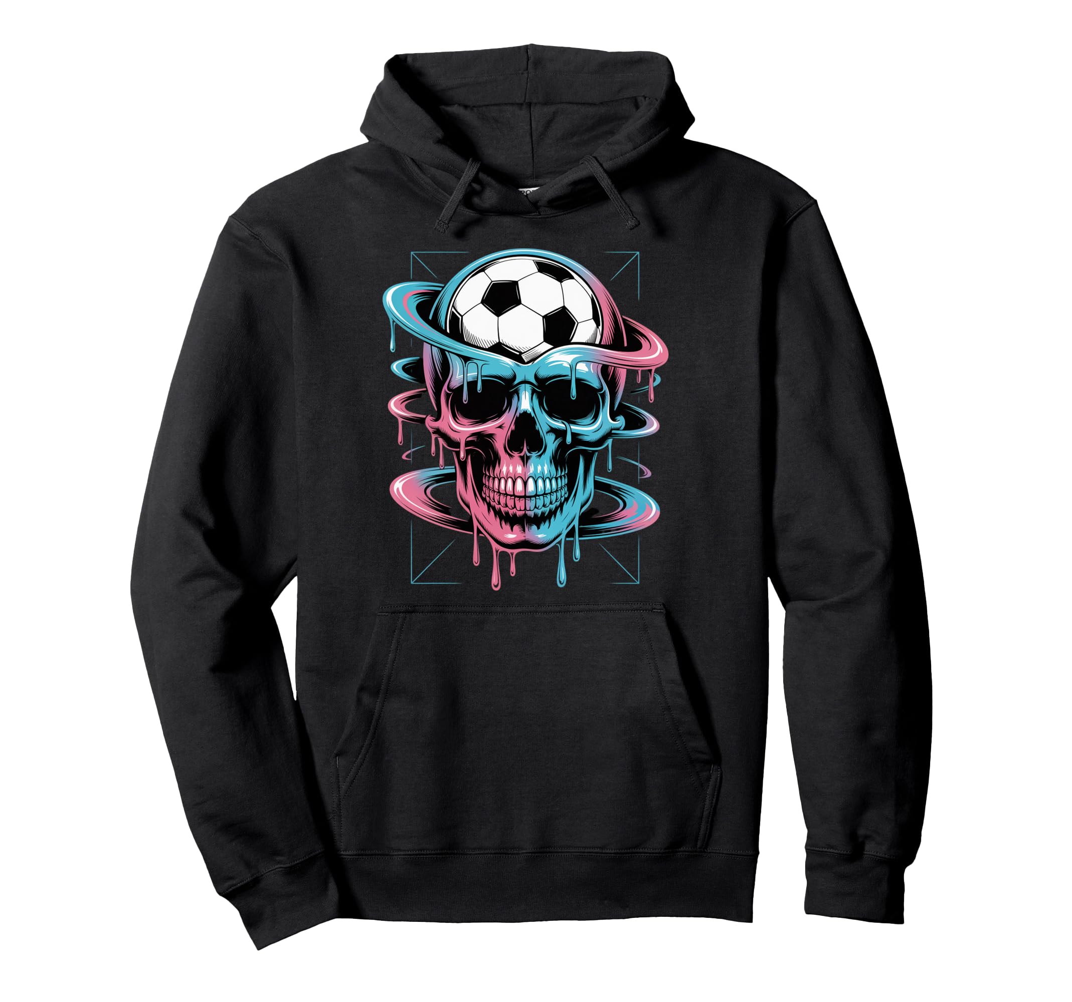 Skeleton Soccer Ice Cream Drip Game Hoodie - Minimalist Print Unisex - T-Shirt, Sweatshirt, Hoodie