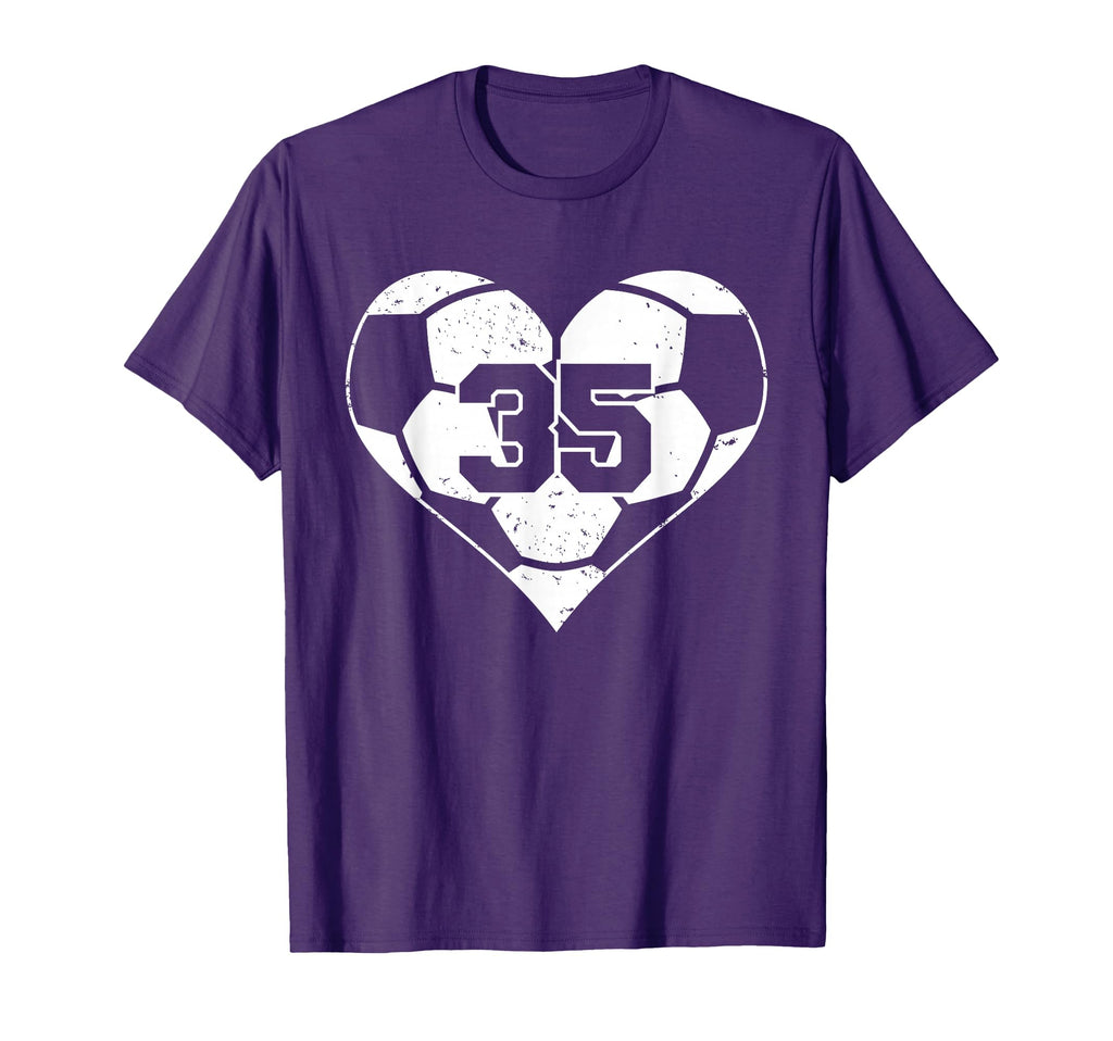 Soccer Number 35 Jersey Funny T-Shirt - Casual Everyday Wear for Adults - T-Shirt, Sweatshirt, Hoodie