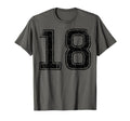 Sport Team Black Number 18 T-Shirt - Custom Art Print Unisex - T-Shirt, Sweatshirt, Hoodie